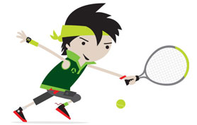 youth green tennis coaching