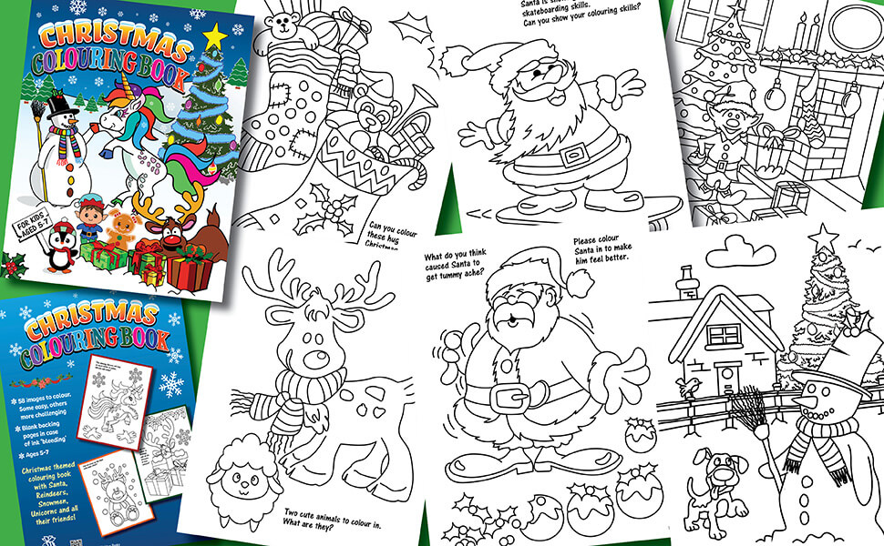Kids toddlers colouring books christmas